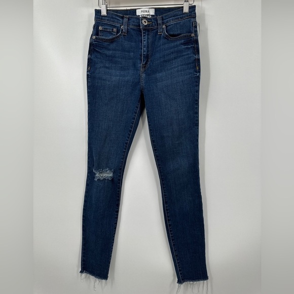 PISTOLA Women's Jeans Denim Straight Leg Size 25 Distressed - Picture 1 of 5